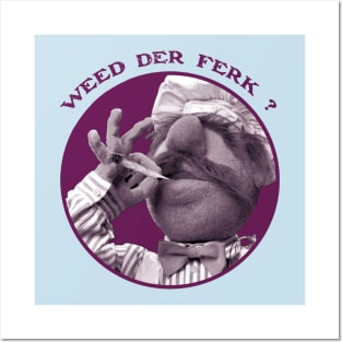 Vert Der Ferk - The Swedish Chef Retro - Weed Magenta Posters and Art